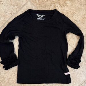 RuffleButts Black Long Sleeve Tee